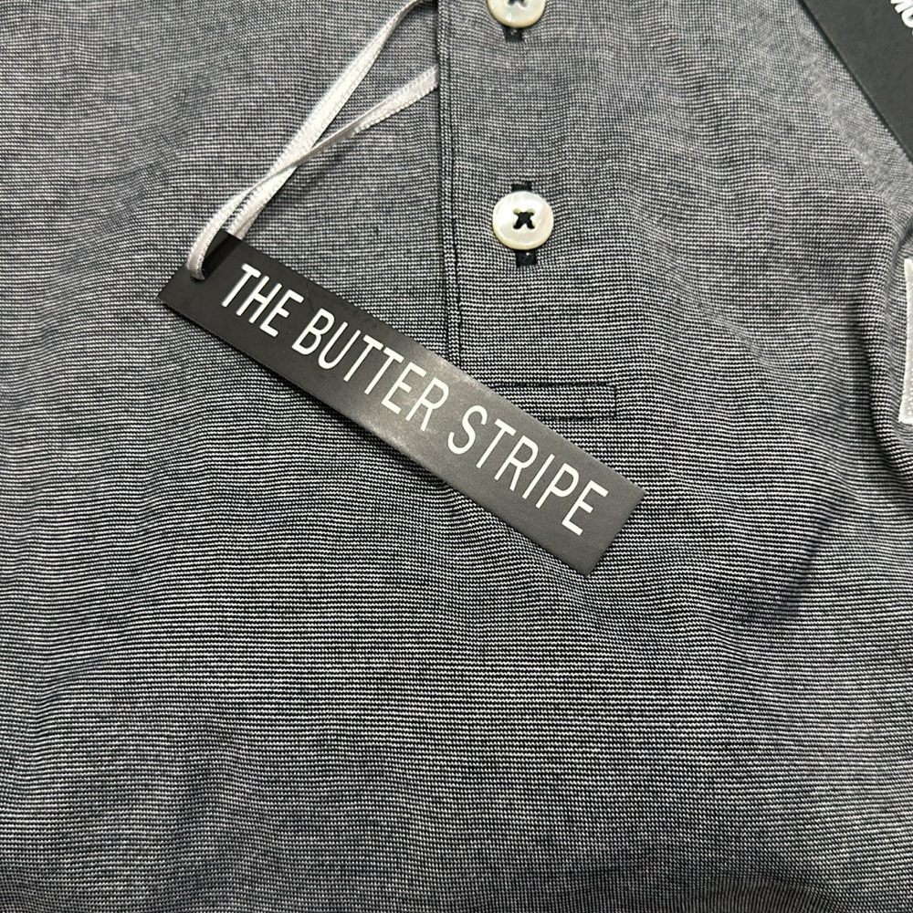 Jackie Robinson Polo Butter Stripe. BLK. XXL. NWT - Picture 3 of 5